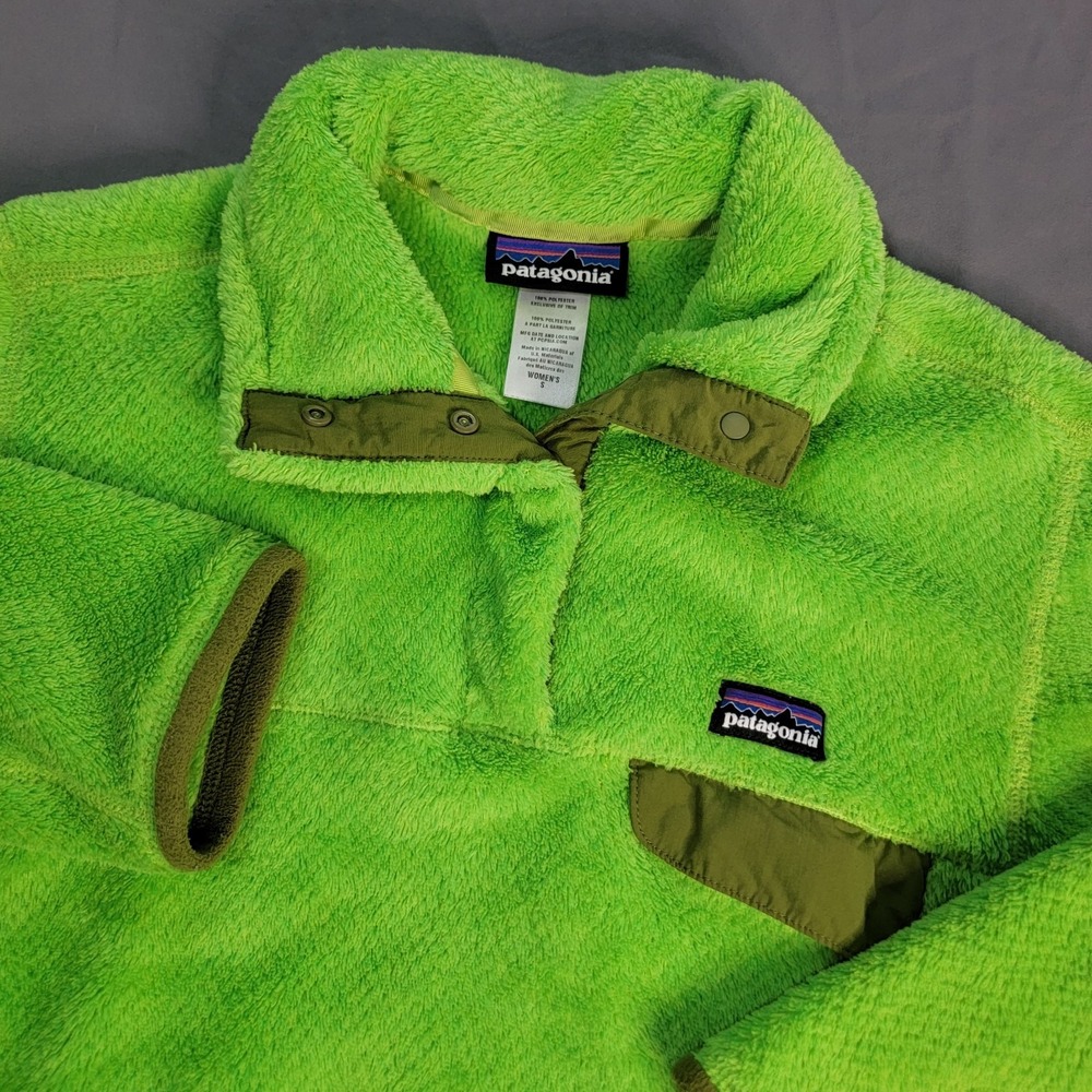 Patagonia Re Tool Snap T Fleece Pullover Women's Small Green Outdoors Hiking